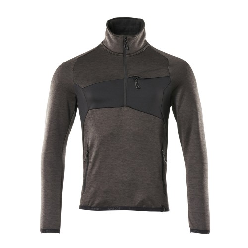 Mascot Accelerate 18003 Fleece Jumper With Half Zip Dark Anthracite Black