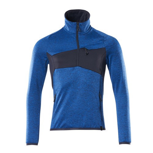 Mascot Accelerate 18003 Fleece Jumper With Half Zip Azure Blue Dark Navy