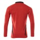 Mascot Accelerate 18081 Polo Shirt Long-sleeved Traffic Red Flecked Black