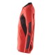 Mascot Accelerate 18081 Polo Shirt Long-sleeved Traffic Red Flecked Black