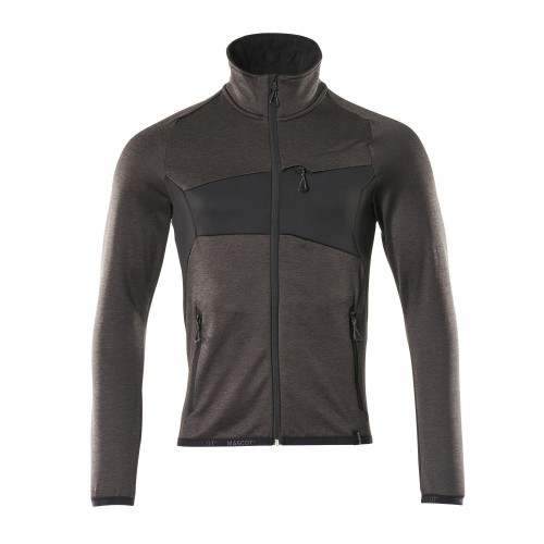 Mascot Accelerate 18103 Fleece Jumper With Zipper Dark Anthracite Black