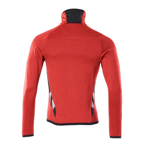 Mascot Accelerate 18103 Fleece Jumper With Zipper Traffic Red Black
