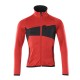 Mascot Accelerate 18103 Fleece Jumper With Zipper Traffic Red Black