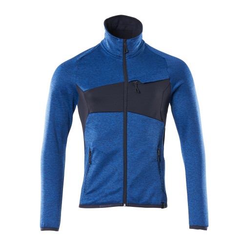 Mascot Accelerate 18103 Fleece Jumper With Zipper Azure Blue Dark Navy
