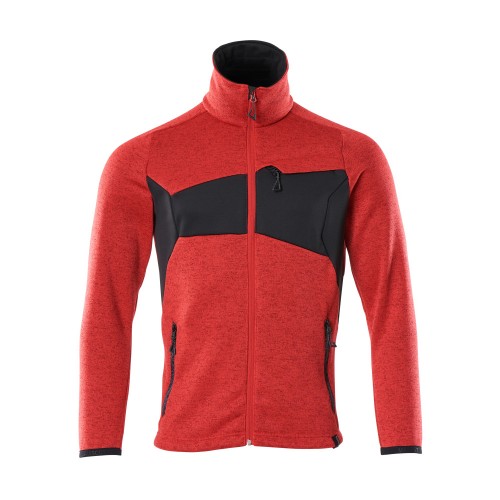 Mascot Accelerate 18105 Knitted Jumper With Zipper Traffic Red Black