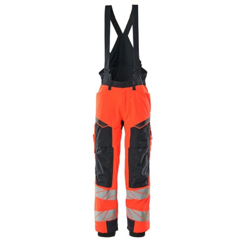 Mascot Accelerate 19090 Winter Trousers Hi-Vis Red Dark Navy
