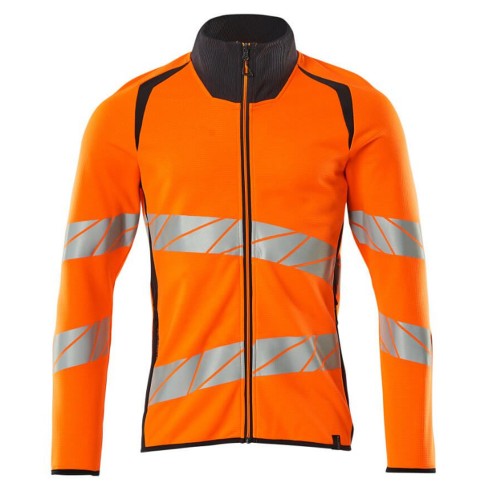 Mascot Accelerate 19184 Sweatshirt With Zipper Hi-Vis Orange Dark Navy