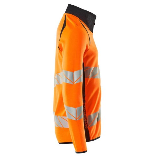 Mascot Accelerate 19184 Sweatshirt With Zipper Hi-Vis Orange Dark Navy
