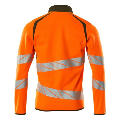 Mascot Accelerate 19184 Sweatshirt With Zipper Hi-Vis Orange Moss Green