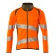 Mascot Accelerate 19184 Sweatshirt With Zipper Hi-Vis Orange Moss Green