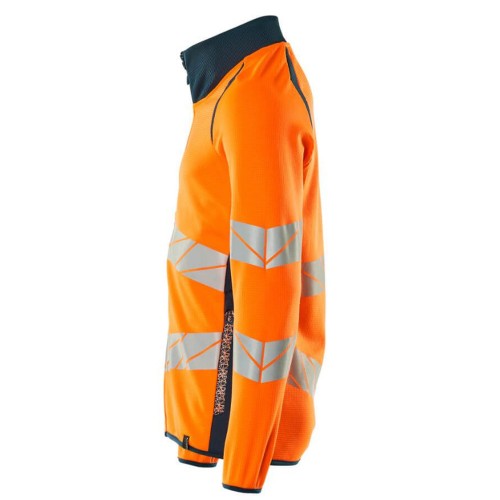 Mascot Accelerate 19184 Sweatshirt With Zipper Hi-Vis Orange Dark Petroleum