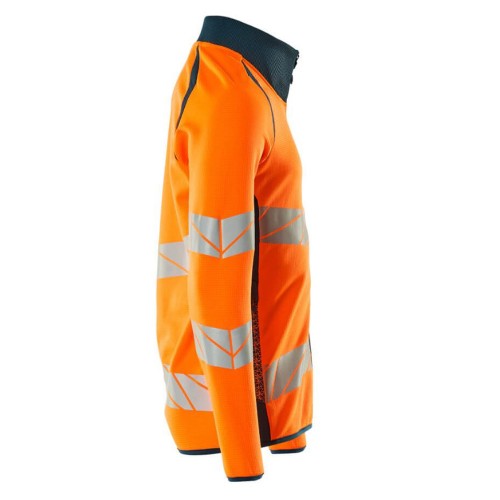 Mascot Accelerate 19184 Sweatshirt With Zipper Hi-Vis Orange Dark Petroleum