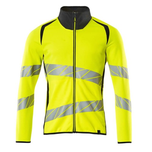 Mascot Accelerate 19184 Sweatshirt With Zipper Hi-Vis Yellow Dark Navy