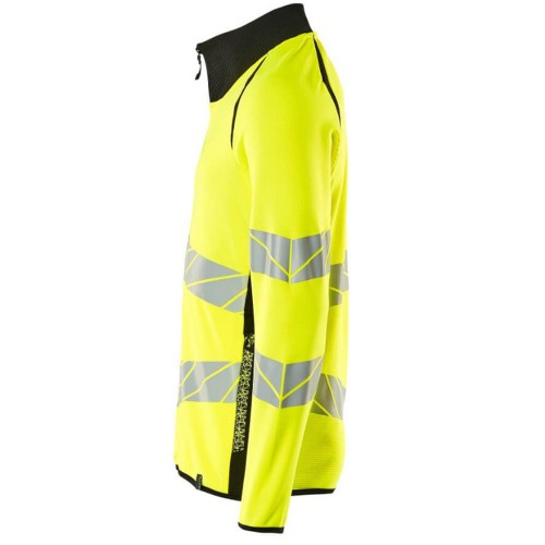 Mascot Accelerate 19184 Sweatshirt With Zipper Hi-Vis Yellow Black