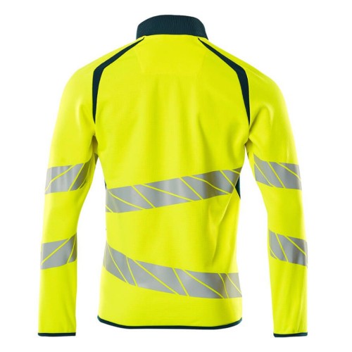 Mascot Accelerate 19184 Sweatshirt With Zipper Hi-Vis Yellow Dark Petroleum