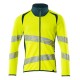 Mascot Accelerate 19184 Sweatshirt With Zipper Hi-Vis Yellow Dark Petroleum