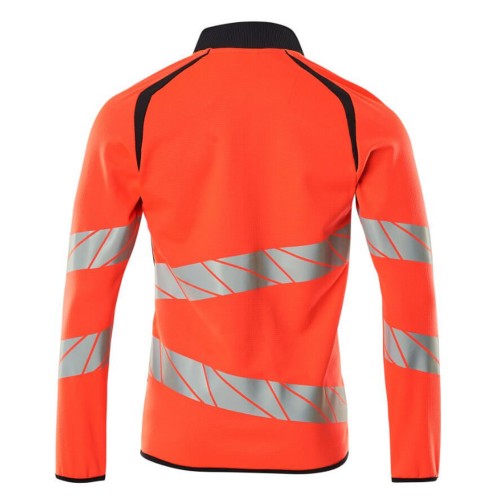 Mascot Accelerate 19184 Sweatshirt With Zipper Hi-Vis Red Dark Navy