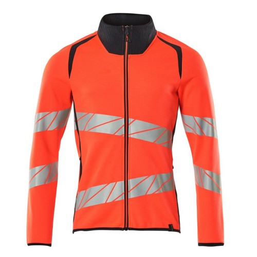 Mascot Accelerate 19184 Sweatshirt With Zipper Hi-Vis Red Dark Navy