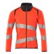 Mascot Accelerate 19184 Sweatshirt With Zipper Hi-Vis Red Dark Navy