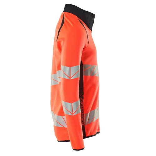 Mascot Accelerate 19184 Sweatshirt With Zipper Hi-Vis Red Dark Navy