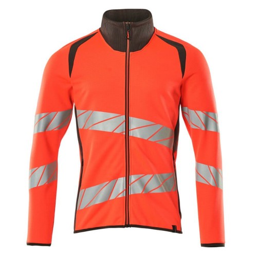 Mascot Accelerate 19184 Sweatshirt With Zipper Hi-Vis Red Dark Anthracite