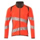 Mascot Accelerate 19184 Sweatshirt With Zipper Hi-Vis Red Dark Anthracite
