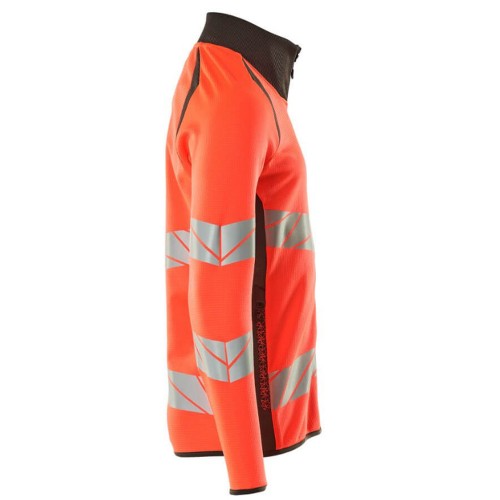 Mascot Accelerate 19184 Sweatshirt With Zipper Hi-Vis Red Dark Anthracite