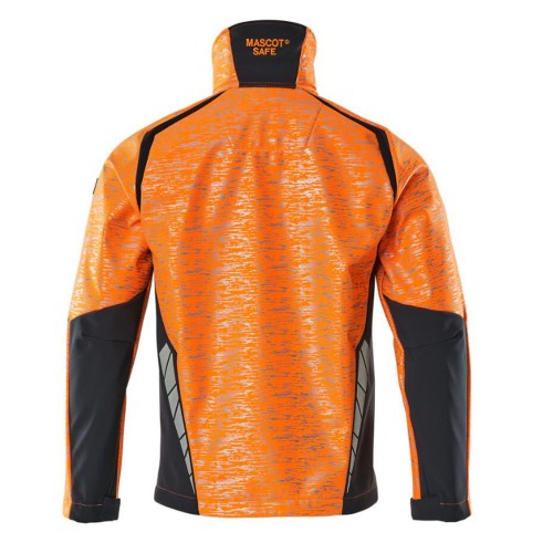 Mascot Accelerate 19202 Softshell Jacket Hi-Vis Orange Dark Navy