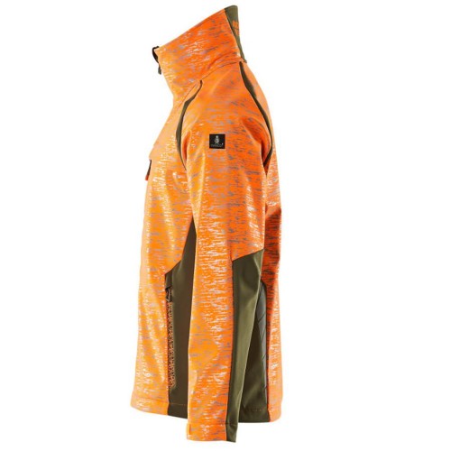 Mascot Accelerate 19202 Softshell Jacket Hi-Vis Orange Moss Green