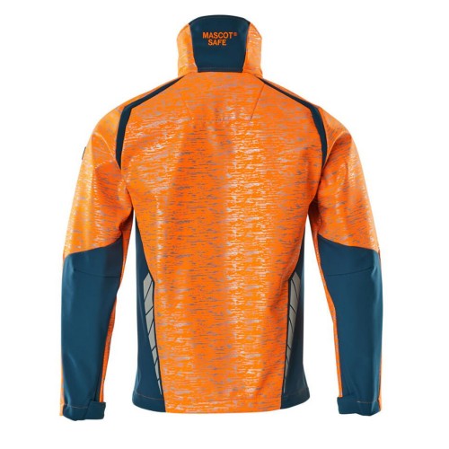 Mascot Accelerate 19202 Softshell Jacket Hi-Vis Orange Dark Petroleum