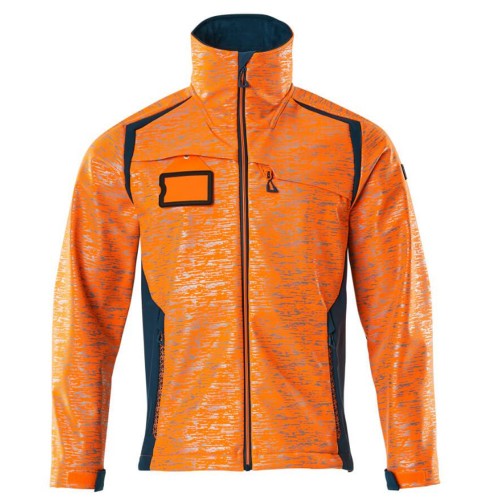 Mascot Accelerate 19202 Softshell Jacket Hi-Vis Orange Dark Petroleum
