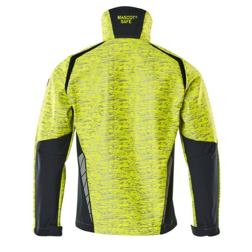 Mascot Accelerate 19202 Softshell Jacket Hi-Vis Yellow Dark Navy