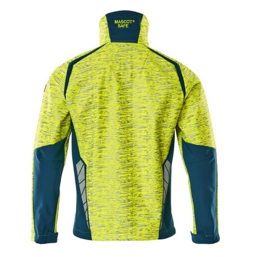 Mascot Accelerate 19202 Softshell Jacket Hi-Vis Yellow Dark Petroleum