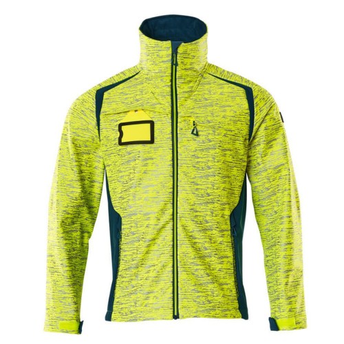 Mascot Accelerate 19202 Softshell Jacket Hi-Vis Yellow Dark Petroleum