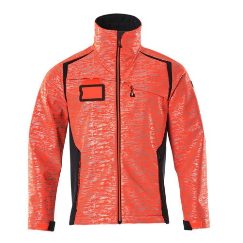 Mascot Accelerate 19202 Softshell Jacket Hi-Vis Red Dark Navy