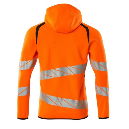 Mascot Accelerate 19284 Hoodie With Zipper Hi-Vis Orange Black