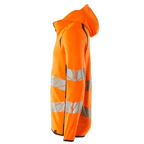 Mascot Accelerate 19284 Hoodie With Zipper Hi-Vis Orange Black