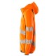 Mascot Accelerate 19284 Hoodie With Zipper Hi-Vis Orange Black