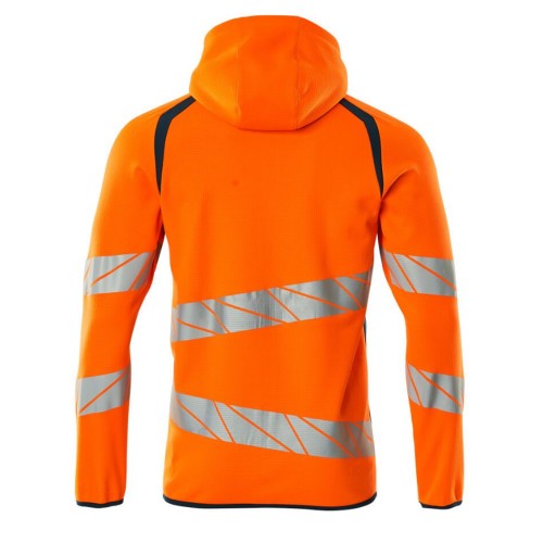 Mascot Accelerate 19284 Hoodie With Zipper Hi-Vis Orange Dark Petroleum