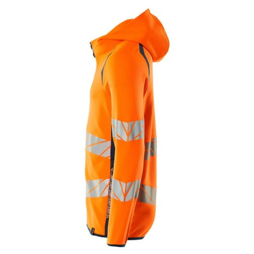 Mascot Accelerate 19284 Hoodie With Zipper Hi-Vis Orange Dark Petroleum