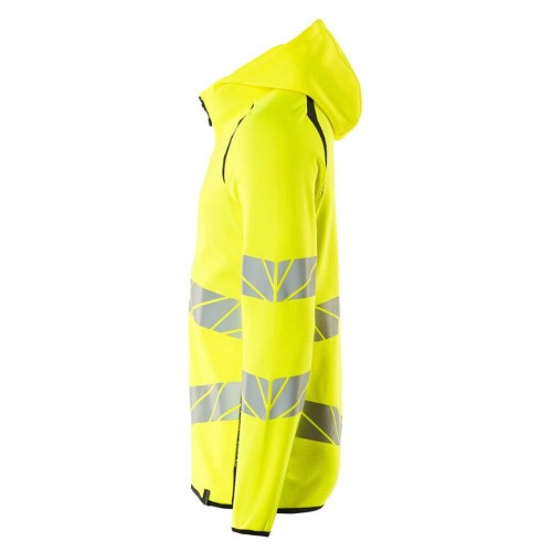 Mascot Accelerate 19284 Hoodie With Zipper Hi-Vis Yellow Dark Navy