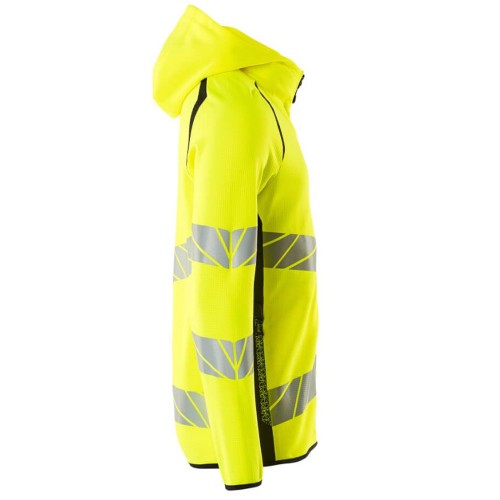 Mascot Accelerate 19284 Hoodie With Zipper Hi-Vis Yellow Dark Navy