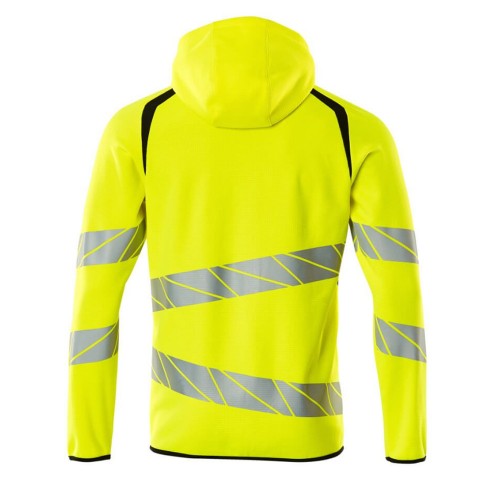 Mascot Accelerate 19284 Hoodie With Zipper Hi-Vis Yellow Black