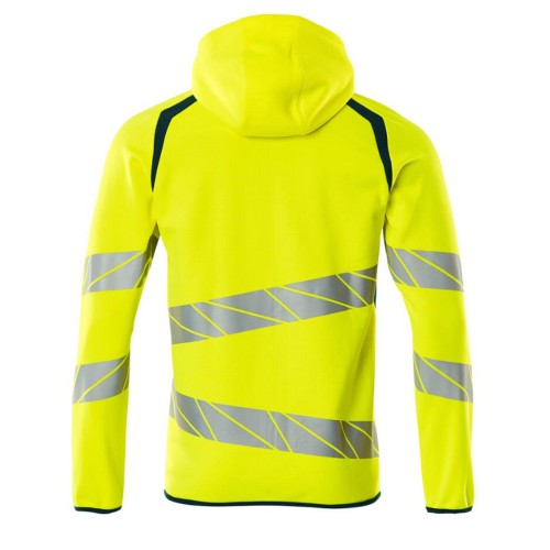 Mascot Accelerate 19284 Hoodie With Zipper Hi-Vis Yellow Dark Petroleum