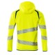 Mascot Accelerate 19284 Hoodie With Zipper Hi-Vis Yellow Dark Petroleum