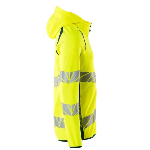Mascot Accelerate 19284 Hoodie With Zipper Hi-Vis Yellow Dark Petroleum