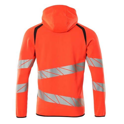 Mascot Accelerate 19284 Hoodie With Zipper Hi-Vis Red Dark Navy
