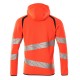 Mascot Accelerate 19284 Hoodie With Zipper Hi-Vis Red Dark Navy