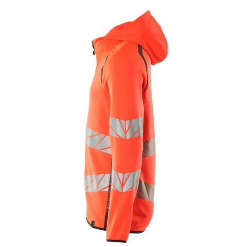 Mascot Accelerate 19284 Hoodie With Zipper Hi-Vis Red Dark Anthracite