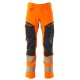 Mascot Accelerate 19479 Trousers with Kneepad Pockets Hi-Vis Orange Dark Navy